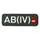 Патч ПВХ "Группа крови" AB (IV) Rh- (25х72 мм) / Олива / арт.19403 [STICH PROFI]
